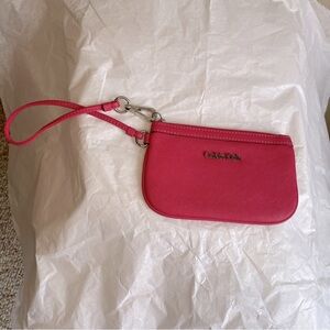 Calvin Klein Pink Zippered Wristlet